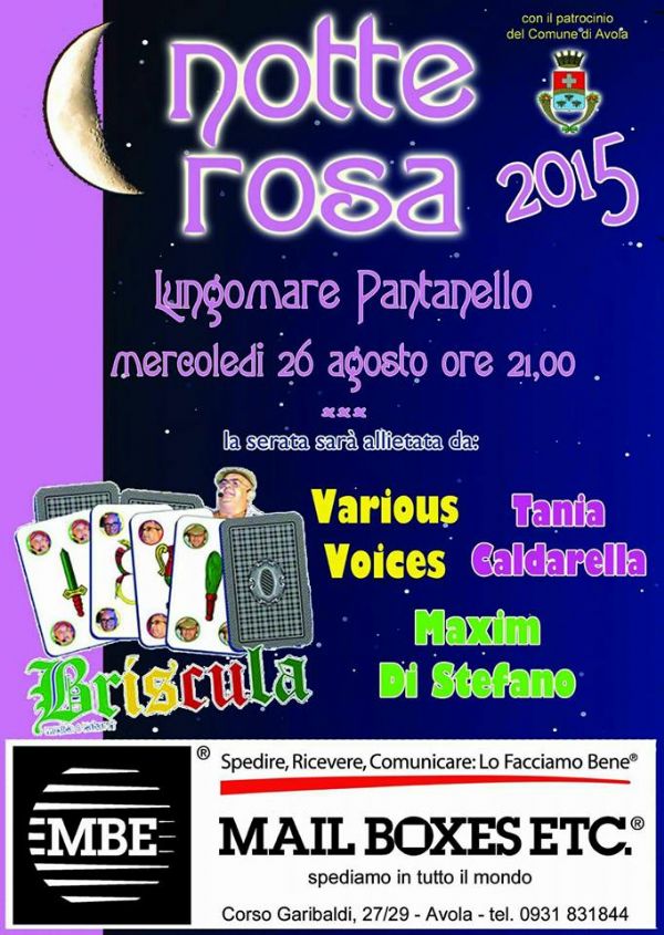 Eventi a Avola Notte rosa 2015 Siracusa Turismo